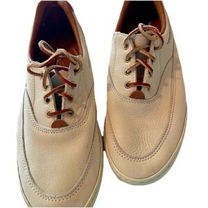 Vintage Dexter Soft Leather Men's Deck Shoes 10.5 Made In USA Tan